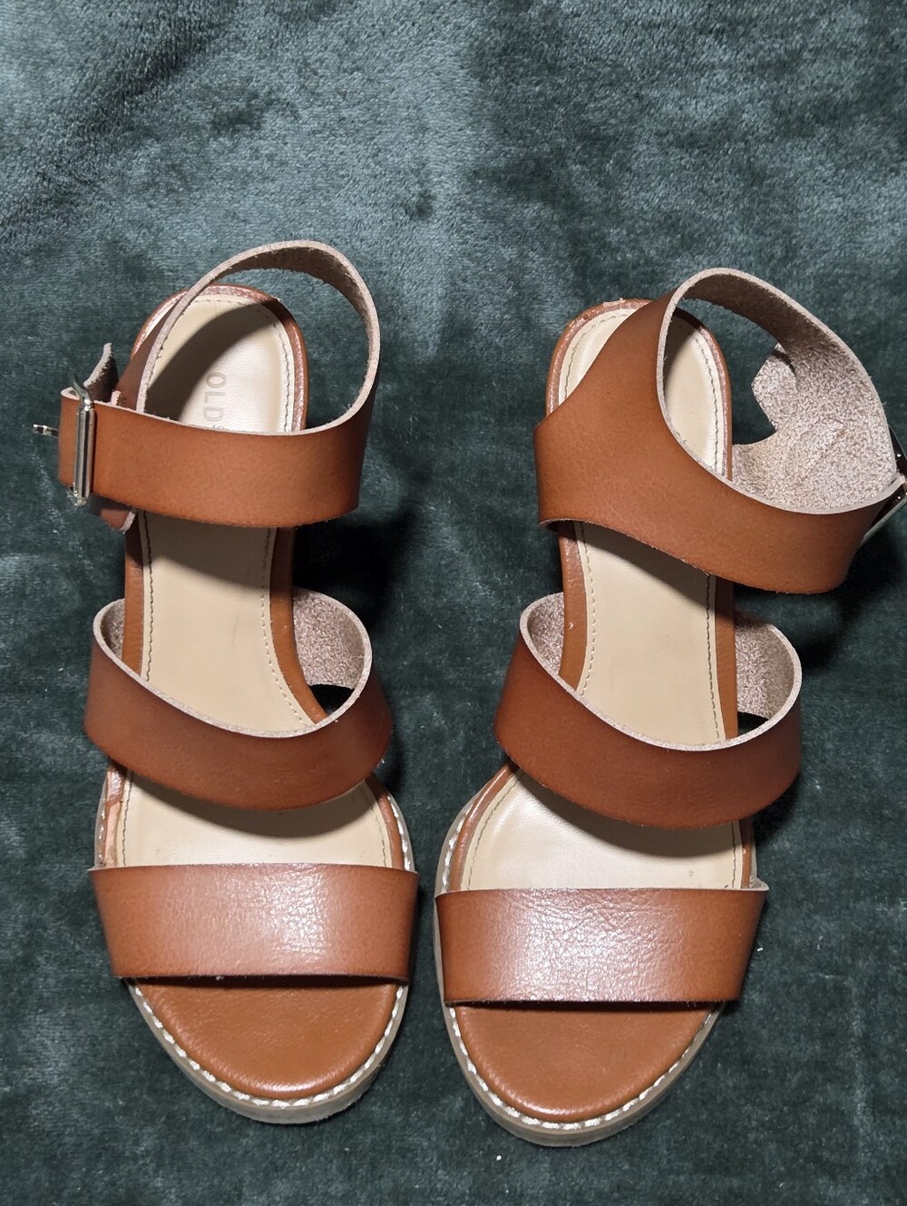 Old Navy Brown Multi-Strap Ankle Buckle Sandals